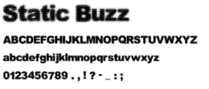 Static Buzz font